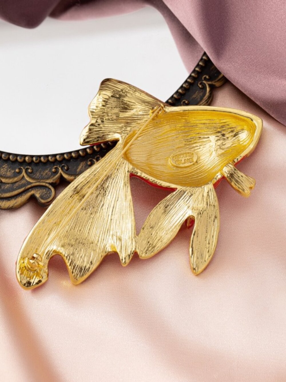Alexis Bittar Enamel Goldfish Brooch